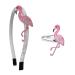 TINKSKY 2pcs Cute Flamingo Headband Embroidery Hair Hoop Set Girls Headwear Hairpins (Flamingo Hair Hoop and Hairpins)