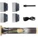T9 Hair Trimmer Rechargeable Embossed Beard Trimmer for Men Rechargeable Barbershop Boldheaded Hair T-Blade Hair with 4 Guide Comb Fovolat -Silver Black - Buy Online on GoSupps.com