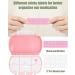 Portable Travel Pill Organizer - Mooyue Compact Daily Pill Box Stylish Vitamin Case with Sticky Labels - Perfect for Travel (Pink - Buy Online on GoSupps.com