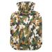 Hot water bottles with cover military camouflage hot water bag for pain relief sports injuries warm water bed warmer 2 liters