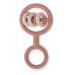 La'dore Baby Teething Toys Premium Baby Double Teether Soft Food-Grade Silicone Teethers for Babies   Shaped Easy to Clean Teething Ring Soother for Infants (Rosewood)