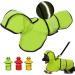 Ultra-Light Waterproof Dogs Raincoat with Hood & Reflective Stripes - 100% Breathable Jacket for Medium Breeds - 2xL Green - Buy Online on GoSupps.com