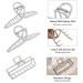 Rauimour 3pcs Metal Hair Claw Clips for Women - Geometric Cross Square Design - Fashion Hair Accessories for Thick & Thin Hair - Buy Online on GoSupps.com