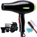 ADITAM Negative Ions Salon Hair Dryer Professional Dc Motor Air Blower with Concentrator & Diffuser Light Weight Low Noise Hair Blow Dryers Black Double The Comfort - Buy Online on GoSupps.com