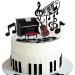 Music Cake Toppers Piano Violin Cake Decorations Set with Piano Violin Musical score Note for Music Piano Violin Themed Birthday Party (Piano Violin)
