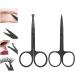 2Pcs Nose Hair Scissors Set for Beard, Moustache, Eyelash & Eyebrow Trimming - Black - Buy Online on GoSupps.com
