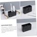 Zerodeko 3-Piece Toothbrush Holder Set - Bamboo Bathroom Organizer Razor & Toothpaste Rack - Black - 14x6.1x9 cm - Buy Online on GoSupps.com