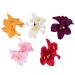 Framendino  5 Pack Artificial Flower Hair Clips Hawaiian Amapola Flower Orchid Hair Barrettes Clips 5 Count (Pack of 1) Style A