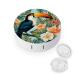 Contact Lens Case Tropical Flower Bird Portable Travel Contact Lens Box Contact Lens Storage Box