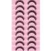 Eyelashes Russian Strip Lashes Natural Fluffy Wispy D Curly Effect Hybrid Strip Lashes Look Like Extensions 10 Pairs (D-01) - Buy Online on GoSupps.com