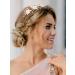 SWEETV Crystal Tiara Bridal Headpiece for Wedding | Gold Flower Leaf Hair Accessory for Women - Buy Online on GoSupps.com