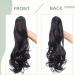 Buy Sego 45cm Wavy Ponytail Hair Extension - Voluminous Claw Clip-in Synthetic Hair Natural Black 140g - Buy Online on GoSupps.com