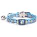 Moonpet Personalized Cat Necklace - Custom Name & Phone Number Safety Closure Bell - Blue Checkered - International Shipping - Buy Online on GoSupps.com