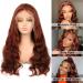 Reddish Brown 22 Body Wave Human Hair Lace Front Wig | 180% Density Auburn Brown Wig for Black Women - Buy Online on GoSupps.com