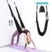 airogym Aerial Yoga Strap, Fitness Strap Band for Waist Trainer Leg Stretching, Door Swing Adjustable Strap - Back Bend, Go Upside-Down for Yoga Practitioner Ballet Dancer Gymnastics Relieve Black