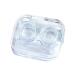Quaeetyu portable lens container contact lens container travel set transparent contact lens storage organizer case box with tweezers suitable as a gift for women at home dormitory blue