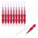 DBOO Interdental Brush Red 0.7mm 10pcs Toothpick Dental Floss Head Oral Hygiene Brush Between Teeth Cleaning Tool