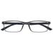 Opulize sea glasses Blue light filter narrow frame spring hinges improve the sleep computer glasses gaming anti-reflective men B9 +0.00 diopters gray