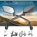 BriskMore Handlebar Bike Mirror - Scratch Resistant Glass Lens - Adjustable & Rotatable Rearview Bicycle Mirror - Silver Lens - Left Side - Buy Online on GoSupps.com