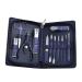 Nail Clippers Set Built-in Nail File Beauty Manicure Portable Man and Woman Stainless Steel Nail Clippers 12-Piece Set Blue