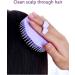 Pack of 2 Hair Scalp Brushes for Dandruff Cleaning & Shower Massage (Orange/Violet) - Buy Online on GoSupps.com