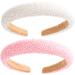 scicent Head Bands 2 Pieces Plain Cute Headband for Girls Rhinestone Sequin Embellished Hair Band for Party Padded Hairbands Wide Non-Slip Hair Hoops - 26415 - Buy Online on GoSupps.com
