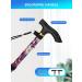 Buy Foldable Walking Sticks for Seniors - Adjustable T-Handle Walking Aids for Men & Women | Stylish Black & Violet Flower Designs - Buy Online on GoSupps.com