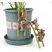 Beaupretty 2-Piece Mini Resin Pulling Pot Decoration - Cute Animal Statues for Cake & Outdoor Decor | Perfect Hanging Planters - Buy Online on GoSupps.com