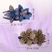 4 Pcs Rhinestone Double Flower Hair Clips - Crystal Hair Claw Accessories for Women - Buy Online on GoSupps.com