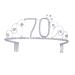 Frcolor Happy Birthday 70th Crystal Rhinestone Tiara Crown
