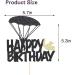 Qerleny Black glitter skydiving cake topper skydiving cake decoration skydiving lovers birthday cake decoration - Buy Online on GoSupps.com