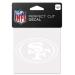Wincraft NFL San Francisco 49ers 4x4 Perfect Cut White Decal One Size Team Color