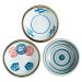 3pcs Japanese Sauce Dish Soy Dip Dish Small Vinegar Bowls Round Seasoning Dish Condiment Dish Pinch Bowls Trifle Bowl Chips and Dip Serving Dish Small Ceramic Bowls Snack re-usable 8.5x8.5CM Blue