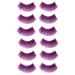 minkissy 6 Pairs Performance Eyelashes Fake Eyelashes Colored False Lashes Long Cross False Eyelashes Party Eyelashes Faux- Costume Eye Lashes Makeup Black Outfit 3d Face Purple Accessories
