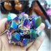 Natural Colorful Crystal Cluster Seven Rainbows Electroplating Crystal Stone Home Craft Decorations (Size : 80-100g) - Buy Online on GoSupps.com