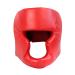 Boxing headgear buffer filling made of cotton adjustable facial protection closed box head protection professional head protection shockproof helmet for boxing red