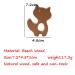 Arakierst 10pcs Organic Wood Fox Teether - Handmade Beech Wooden Animal Shape for DIY Pacifier Chain - Buy Online on GoSupps.com