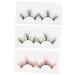 IWOWHERO 3 Pairs Eyelash Set False Lashes False Eyelashes Fake Eyelash for Women Colored Lashes Fake Eyelashes Colored Eyelashes Colored Fake Lashes Imitation Cosplay