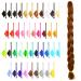Mybraids 1-colored premium braid hair 2m long for rasta braids dreads crochet twist box braids cornrows artificial hair extensions braiding hairstyles (37-y chestnut brown)