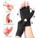 Compression Gloves for Pain Relief & Arthritis - Copper Ion Half Finger Gloves for Men & Women | Anti-Slip Design Sports & Warmth - Buy Online on GoSupps.com