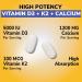 Vitalibre D3 K2 Calcium Supplement for Women & Men Vitamin D3 5000 IU Calcium 1200 mg MK-7 High Absorption for Strong Bones Teeth Heart Immune Health 60 Tablets - Buy Online on GoSupps.com