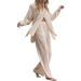 KEERADS Women's Linen Cotton Summer Outfit Set - Beige, 3X-Large - Buy Online on GoSupps.com