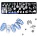 Herbests 6-Piece Nail Art Stencil Set | Self-Adhesive DIY Decoration Plates | Stainless Steel Templates for Women & Girls | Perfect Christmas Gift - Buy Online on GoSupps.com