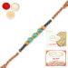 Ghasitaram Gifts Rakhi for Brother Rakhis Online - 1897 Fancy Thread Rakhi with 200 GMS of Kaju katli and 200 GMS of Soan Papdi Rakhi with 200 GMS of Kaju katli and Soan Papdi