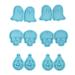 Resin Molds 6Pcs Halloween Cosplay Costume Halloween Witch Hat with Gauze Rose Halloween Masquerade Cosplay Party Costume Accessory Handmade Earrings