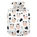 Cute funny hot water bottle with cow head with reference heat bottles for pain relief hot water bottle water bag heating pocket for women 1 l