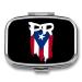 Puerto Rico Flag PR Puerto Rican Boricua Pill Box Cute Pill Case Travel Pill Organizer Storage Box for Pocket Purse