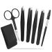 NAYTRU Tweezers Sets for Women 6 Pack Precision Tweezers for Women Professional Stainless Steel Eyebrow kits with Case for Shaping Eyebrows Hair Removal