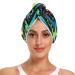 Abstract Sharks Hair Towel 2 Pack Super Absorbent Hair Drying Towel Quick Dry Hair Turbans Head Towel with Button Twisty Wrap for Women Girls
