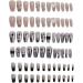 Long Press on Nails French Tip Fake Nails with 3D Butterfly Rhinestones Designs Glossy Full Cover Acrylic Nails for Women Style 1 Long Press On Nails - Buy Online on GoSupps.com
